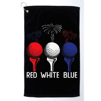Golf Red White Blue Us Flag Patriotic 4th Of July Golf Towel