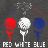 Golf Red White Blue Us Flag Patriotic 4th Of July Vector Backpack