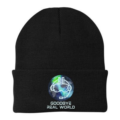 Goodbye Real World Virtual Reality VR AR Gamer World Headset Beanie