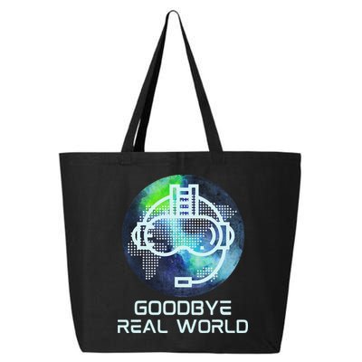 Goodbye Real World Virtual Reality VR AR Gamer World Headset 25L Jumbo Tote