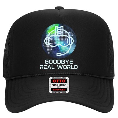 Goodbye Real World Virtual Reality VR AR Gamer World Headset Trucker Hat