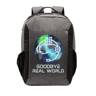 Goodbye Real World Virtual Reality VR AR Gamer World Headset Vector Backpack