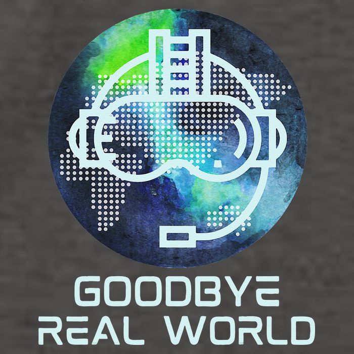 Goodbye Real World Virtual Reality VR AR Gamer World Headset Vector Backpack