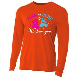 Gender Reveal We Love You Meaningful Gift Cooling Performance Long Sleeve Crew