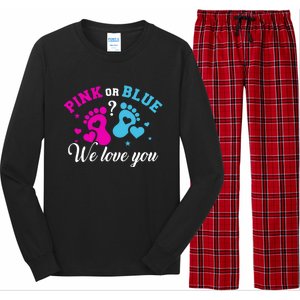 Gender Reveal We Love You Meaningful Gift Long Sleeve Pajama Set