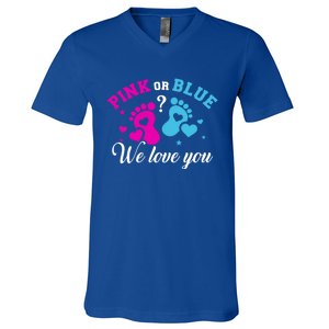 Gender Reveal We Love You Meaningful Gift V-Neck T-Shirt