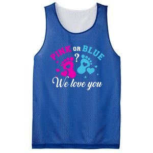 Gender Reveal We Love You Meaningful Gift Mesh Reversible Basketball Jersey Tank