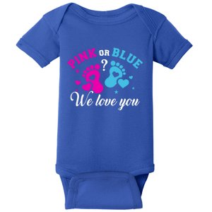 Gender Reveal We Love You Meaningful Gift Baby Bodysuit