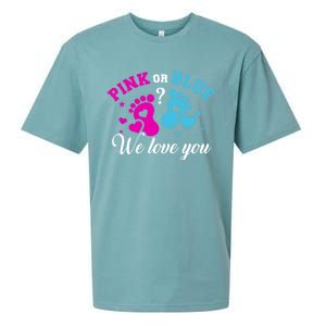 Gender Reveal We Love You Meaningful Gift Sueded Cloud Jersey T-Shirt