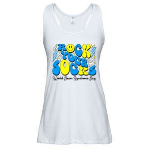 Groovy Rock Your Socks World Down Syndrome Awareness Day Ladies Essential Flowy Tank