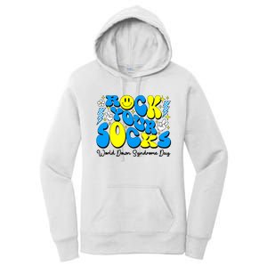 Groovy Rock Your Socks World Down Syndrome Awareness Day Women's Pullover Hoodie