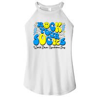 Groovy Rock Your Socks World Down Syndrome Awareness Day Women's Perfect Tri Rocker Tank