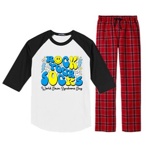 Groovy Rock Your Socks World Down Syndrome Awareness Day Raglan Sleeve Pajama Set