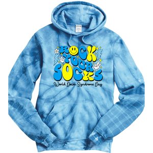 Groovy Rock Your Socks World Down Syndrome Awareness Day Tie Dye Hoodie