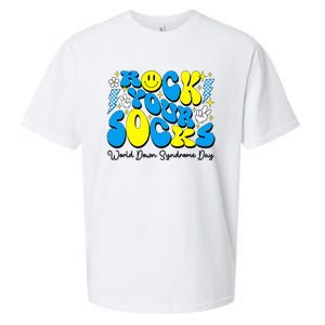 Groovy Rock Your Socks World Down Syndrome Awareness Day Sueded Cloud Jersey T-Shirt