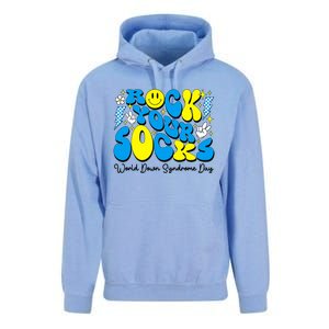 Groovy Rock Your Socks World Down Syndrome Awareness Day Unisex Surf Hoodie