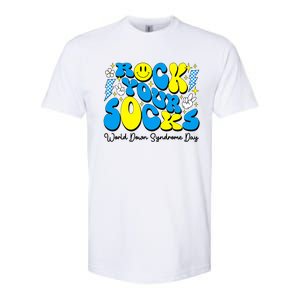 Groovy Rock Your Socks World Down Syndrome Awareness Day Softstyle CVC T-Shirt