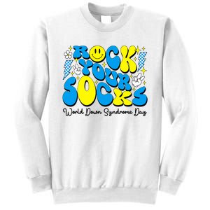 Groovy Rock Your Socks World Down Syndrome Awareness Day Sweatshirt