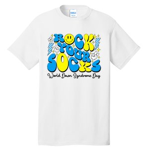 Groovy Rock Your Socks World Down Syndrome Awareness Day Tall T-Shirt