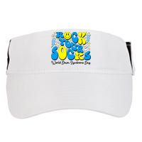 Groovy Rock Your Socks World Down Syndrome Awareness Day Adult Drive Performance Visor