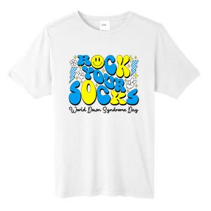 Groovy Rock Your Socks World Down Syndrome Awareness Day Tall Fusion ChromaSoft Performance T-Shirt