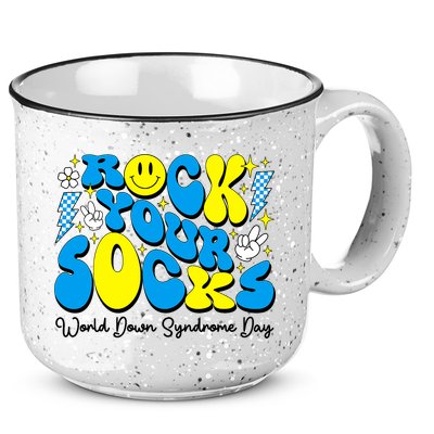 Groovy Rock Your Socks World Down Syndrome Awareness Day 15oz Campfire Ceramic Mug