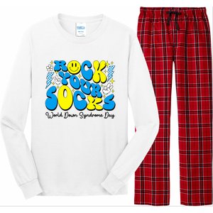 Groovy Rock Your Socks World Down Syndrome Awareness Day Long Sleeve Pajama Set