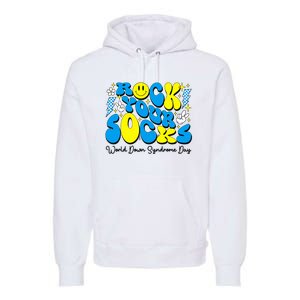 Groovy Rock Your Socks World Down Syndrome Awareness Day Premium Hoodie