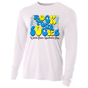 Groovy Rock Your Socks World Down Syndrome Awareness Day Cooling Performance Long Sleeve Crew