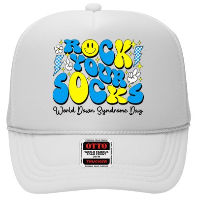 Groovy Rock Your Socks World Down Syndrome Awareness Day Trucker Hat