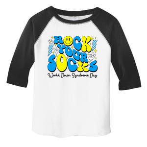 Groovy Rock Your Socks World Down Syndrome Awareness Day Toddler Fine Jersey T-Shirt