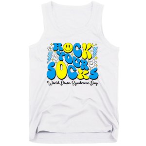 Groovy Rock Your Socks World Down Syndrome Awareness Day Tank Top