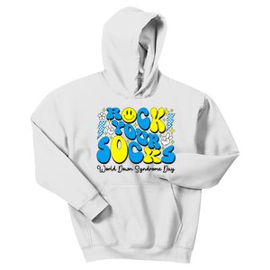 Groovy Rock Your Socks World Down Syndrome Awareness Day Kids Hoodie