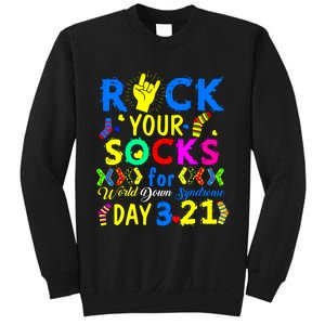 Gifts Rock Your Socks Down Syndrome Day Awareness Sweatshirt