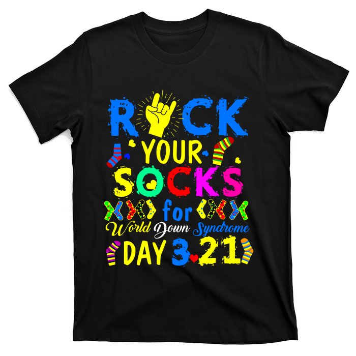 Gifts Rock Your Socks Down Syndrome Day Awareness T-Shirt