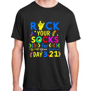 Gifts Rock Your Socks Down Syndrome Day Awareness Adult ChromaSoft Performance T-Shirt