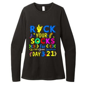 Gifts Rock Your Socks Down Syndrome Day Awareness Womens CVC Long Sleeve Shirt