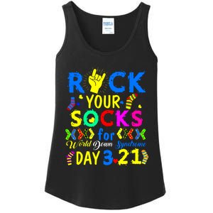 Gifts Rock Your Socks Down Syndrome Day Awareness Ladies Essential Tank