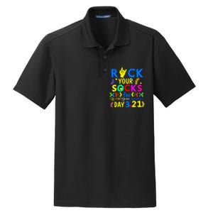 Gifts Rock Your Socks Down Syndrome Day Awareness Dry Zone Grid Polo