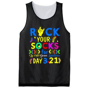 Gifts Rock Your Socks Down Syndrome Day Awareness Mesh Reversible Basketball Jersey Tank