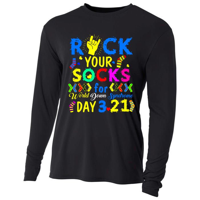 Gifts Rock Your Socks Down Syndrome Day Awareness Cooling Performance Long Sleeve Crew