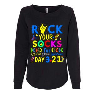 Gifts Rock Your Socks Down Syndrome Day Awareness Womens California Wash Sweatshirt