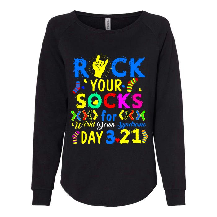 Gifts Rock Your Socks Down Syndrome Day Awareness Womens California Wash Sweatshirt