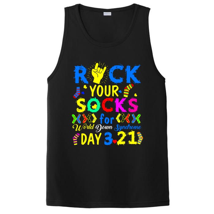 Gifts Rock Your Socks Down Syndrome Day Awareness PosiCharge Competitor Tank