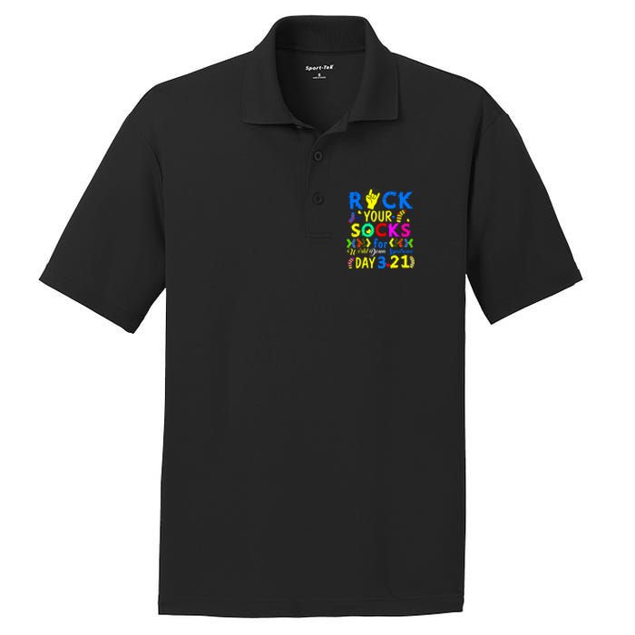 Gifts Rock Your Socks Down Syndrome Day Awareness PosiCharge RacerMesh Polo