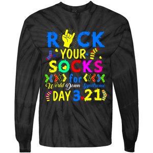 Gifts Rock Your Socks Down Syndrome Day Awareness Tie-Dye Long Sleeve Shirt