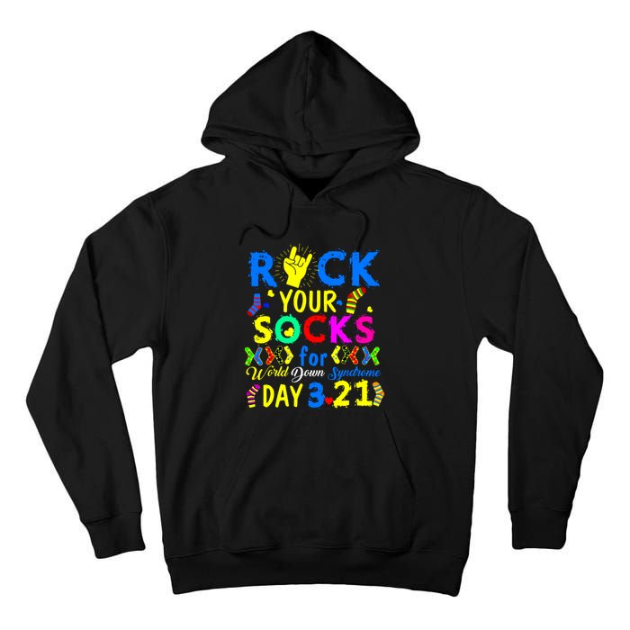 Gifts Rock Your Socks Down Syndrome Day Awareness Tall Hoodie