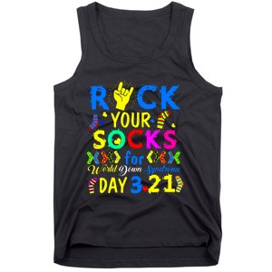 Gifts Rock Your Socks Down Syndrome Day Awareness Tank Top