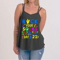 Gifts Rock Your Socks Down Syndrome Day Awareness Women's Strappy Tank