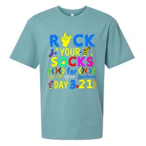 Gifts Rock Your Socks Down Syndrome Day Awareness Sueded Cloud Jersey T-Shirt